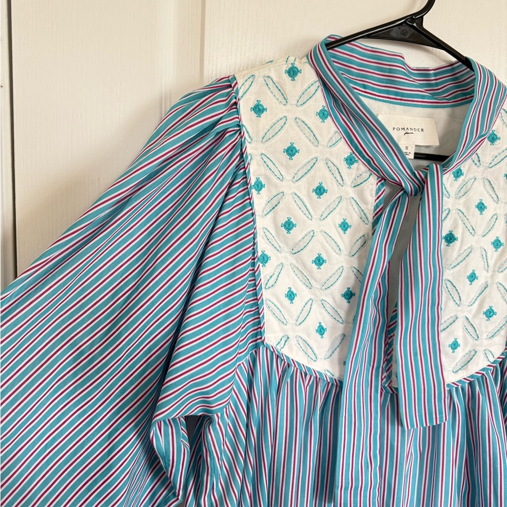 Tuckernuck Pomander Place Striped Bohemian Cottagecore Mini Dress - Picture 4 of 6